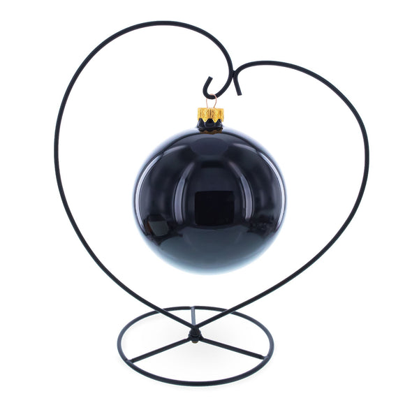 Heart-Shaped Hanging Photo Picture Frame and Black Metal Ornament Stand 9.75 Inches