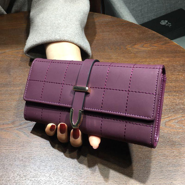 Wallets Long With Plaid PU Leather Fashion Hasp Coin Purse Phone Bag 10 Card Holders Female Wallet for girls ladies