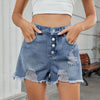 Women's denim ripped shorts hot pants