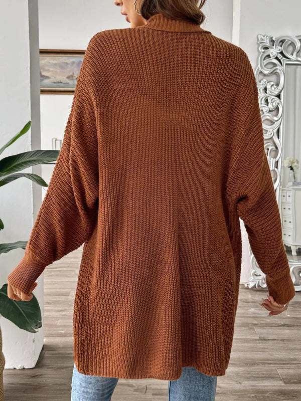 Women's simple and fashionable loose sweater cardigan