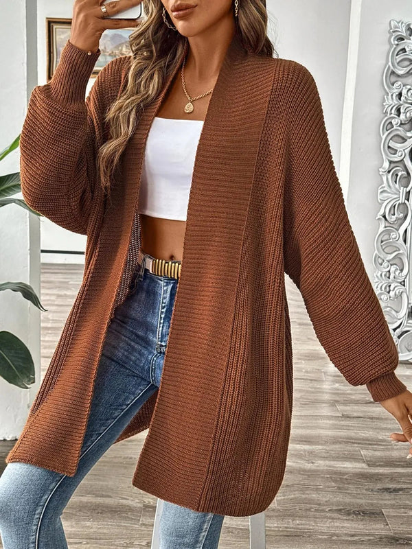 Women's simple and fashionable loose sweater cardigan