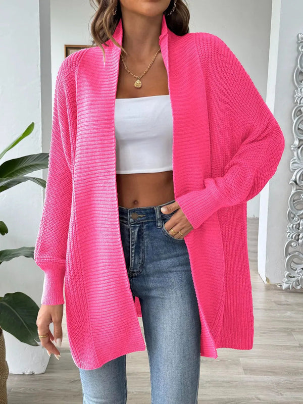 Women's simple and fashionable loose sweater cardigan