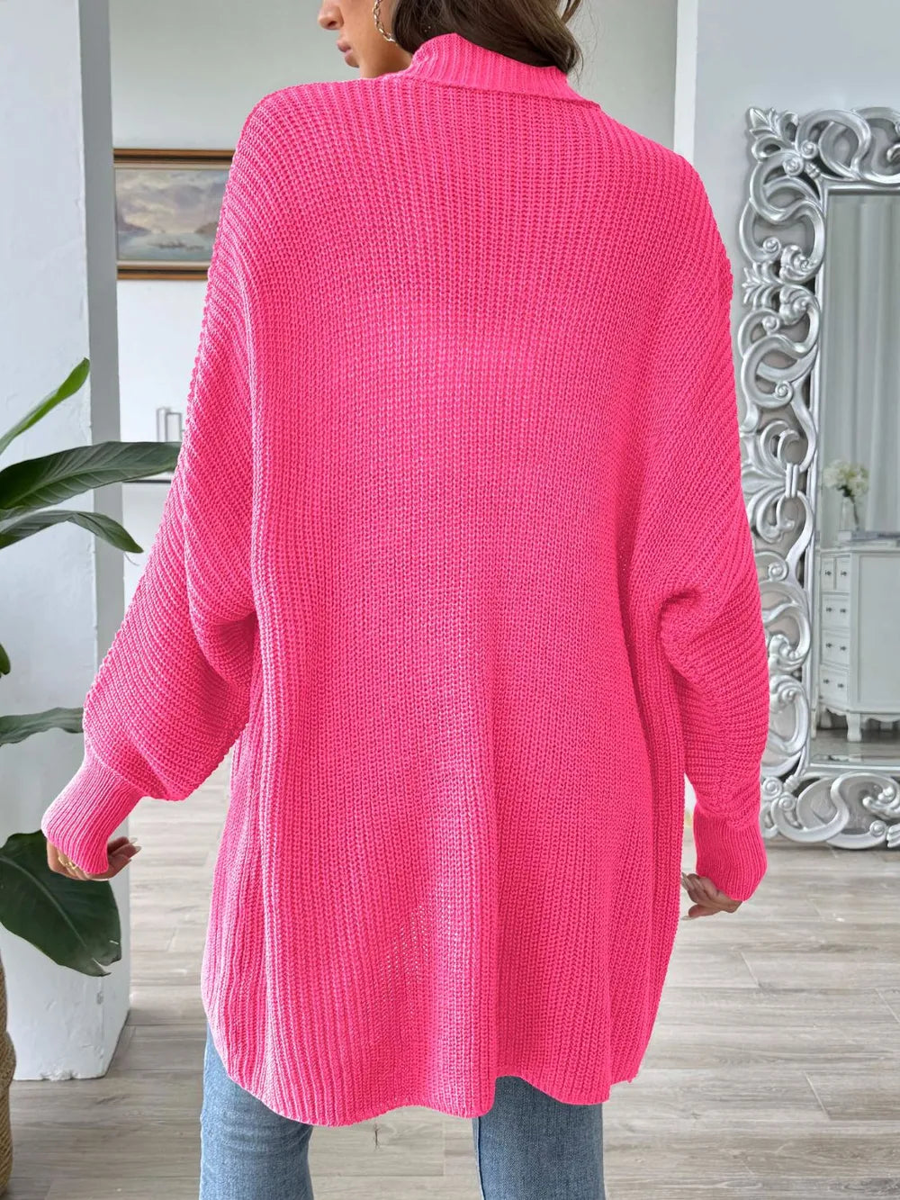 Women's simple and fashionable loose sweater cardigan