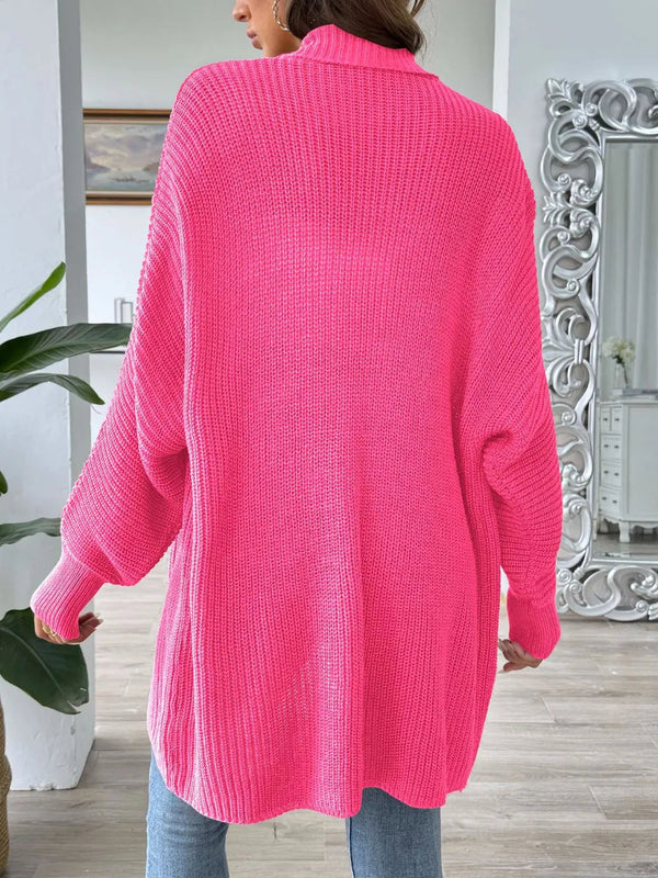 Women's simple and fashionable loose sweater cardigan