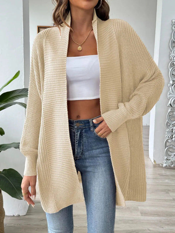 Women's simple and fashionable loose sweater cardigan