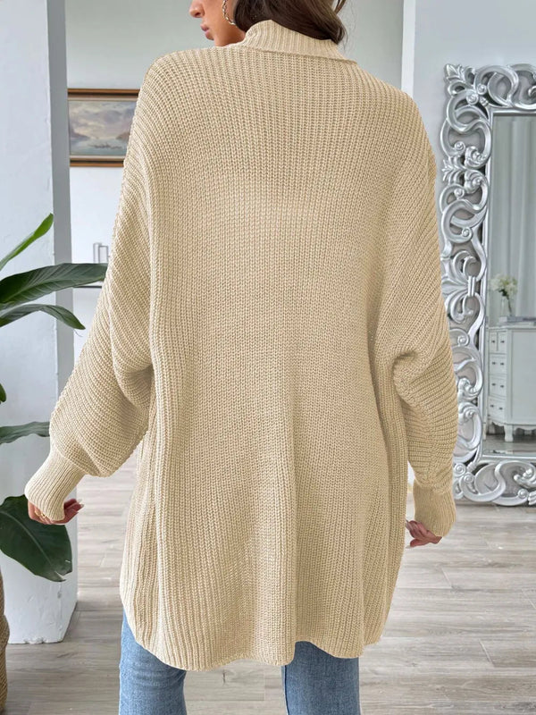 Women's simple and fashionable loose sweater cardigan